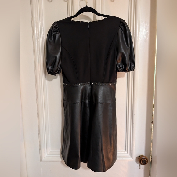 NWT Karl Lagerfeld Faux Leather Dress Size 6 - Picture 5 of 7